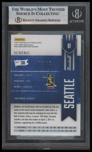 2011 Playoff Contenders #38 Ichiro Suzuki Gold Foil 06/10 BGS 9