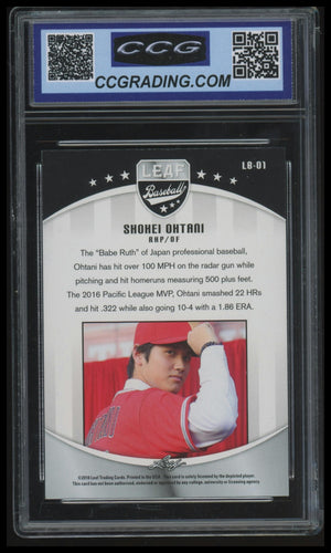 2018 Leaf #LB01 Shohei Ohtani CCG 9.5