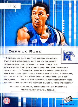 2008 Press Pass #II-2 Derrick Rose Insider Insight Blue