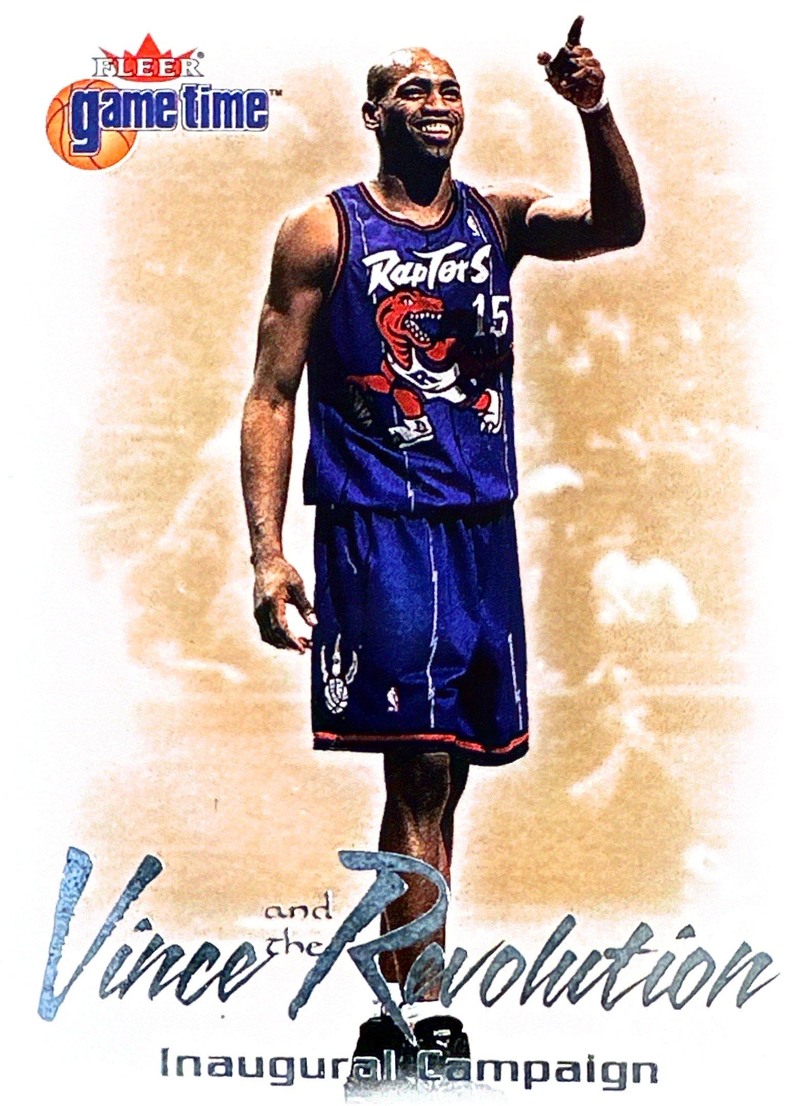 2000-01 Fleer Game Time #1 VR Vince Carter Vince and the Revolution