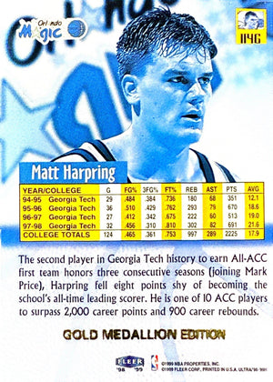 1988-99 Fleer Ultra #114G Matt Harping