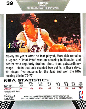 2007-08 Topps Co-Signers #39 Pete Maravich