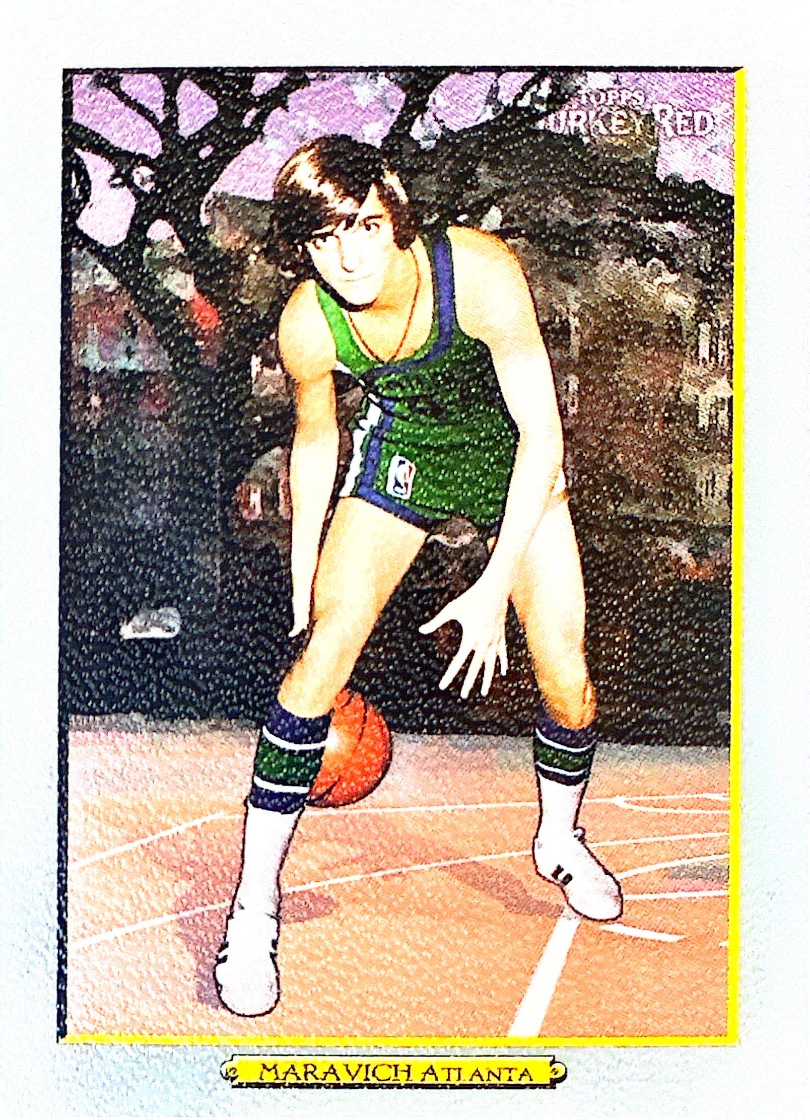 2006-07 Topps Turkey Red #234 Pete Maravich Wood #/1