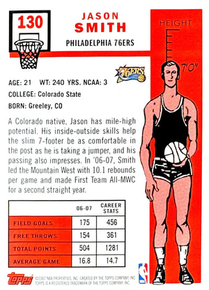 2007-08 Topps #130 Jason Smith 1957-58 Variations