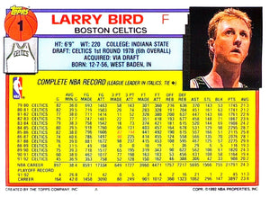 1992-93 Topps #1 Larry Bird