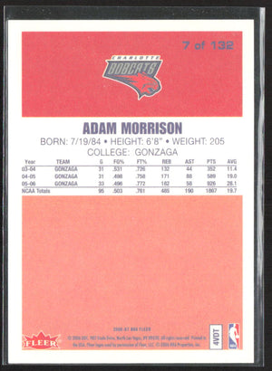 2006-07 Fleer #7 Adam Morrison 1986-87 20th Anniversary