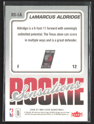 2006-07 Fleer #RS-LA LaMarcus Aldridge Rookie Sensations