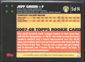 2007-08 Topps #5 Jeff Green Rookie Set Orange