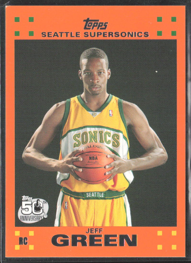 2007-08 Topps #5 Jeff Green Rookie Set Orange