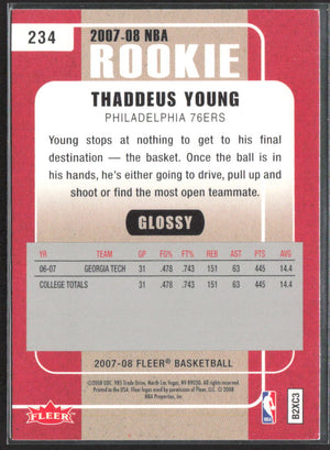 2007-08 Fleer #234 Thaddeus Young