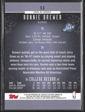 2006-07 Topps Finest #56 Ronnie Brewer