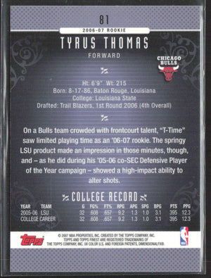 2006-07 Topps Finest #81 Tyrus Thomas