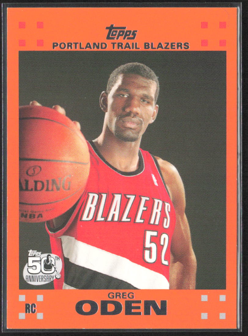 2007-08 Topps #1 Greg Oden Rookie Set Orange