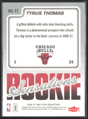 2006-07 Fleer #RS-TT Tyrus Thomas Rookie Sensations