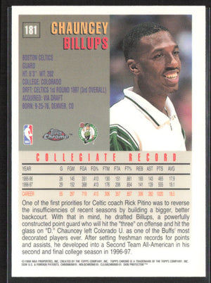 1997-98 Topps Chrome #181 Chauncey Billups