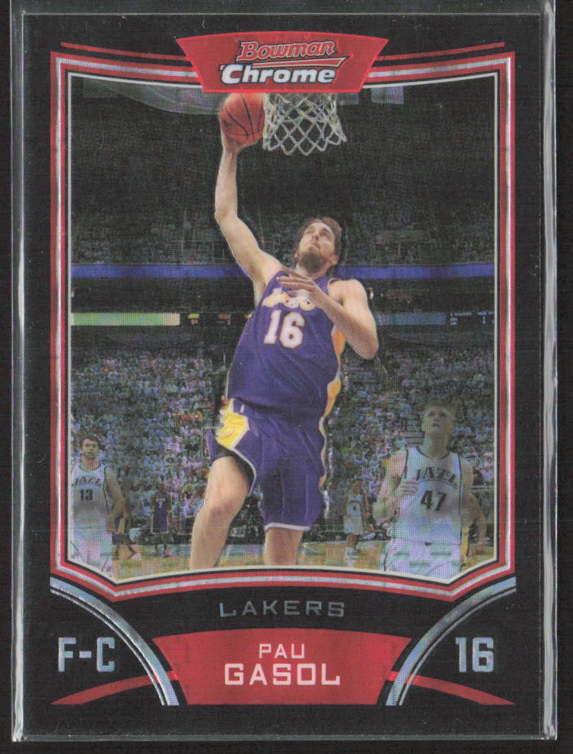 2008-09 Bowman #16 Pau Gasol Chrome Refractors #/499