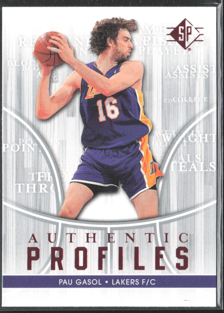 2008-09 SP Authentic #AP-25 Pau Gasol Profiles