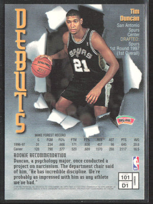 1997-98 Finest #101 Tim Duncan