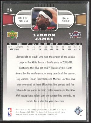 2004-05 Upper Deck #26 LeBron James