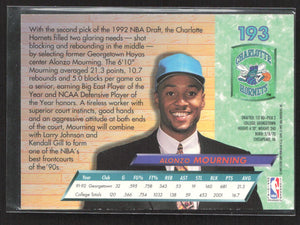 1992-93 Fleer Ultra #193 Alonzo Mourning