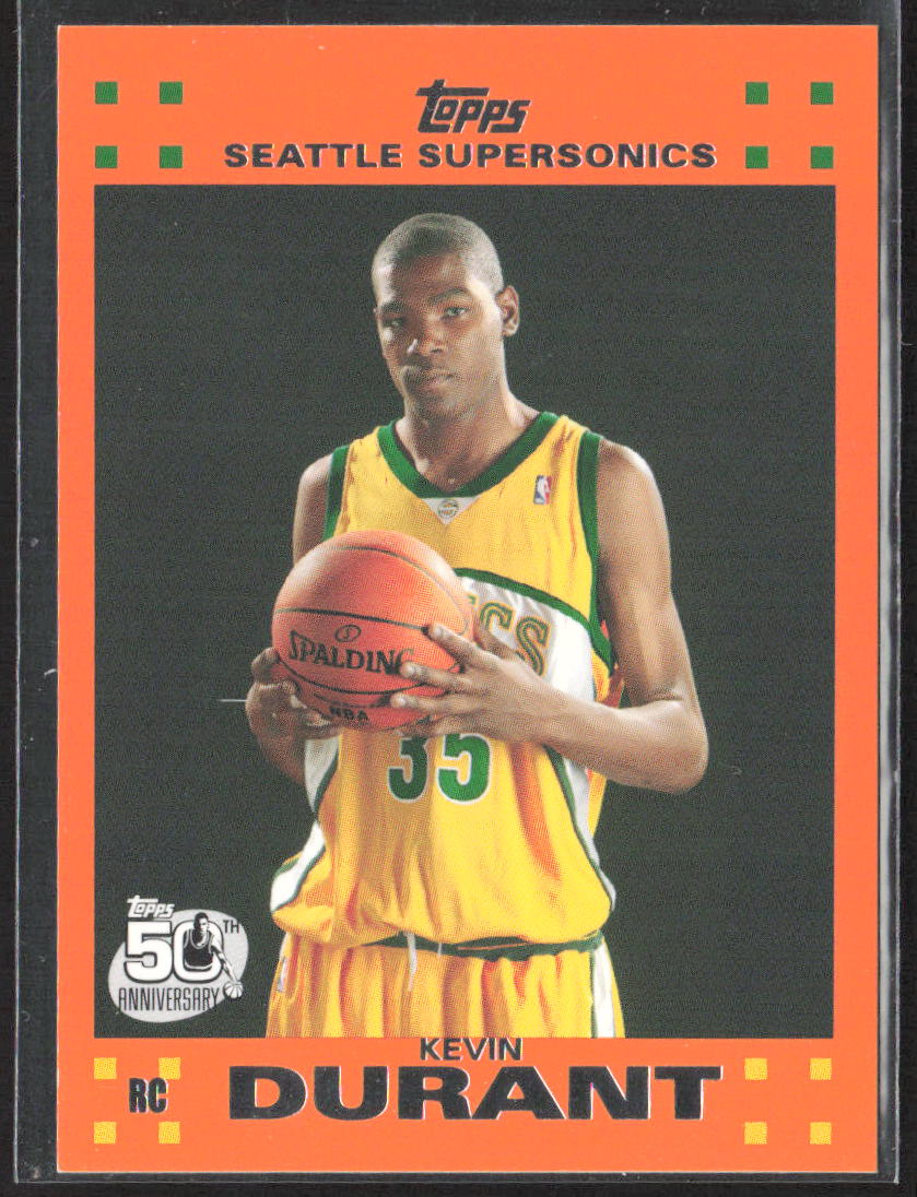 2007-08 Topps #2 Kevin Durant Rookie Set Orange