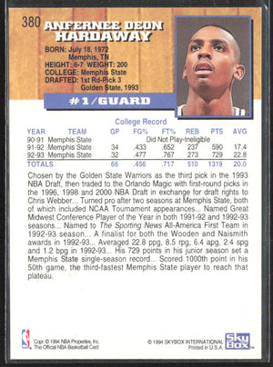 1993-94 Hoops #380 Anfernee Hardaway Fifth Anniversary Gold