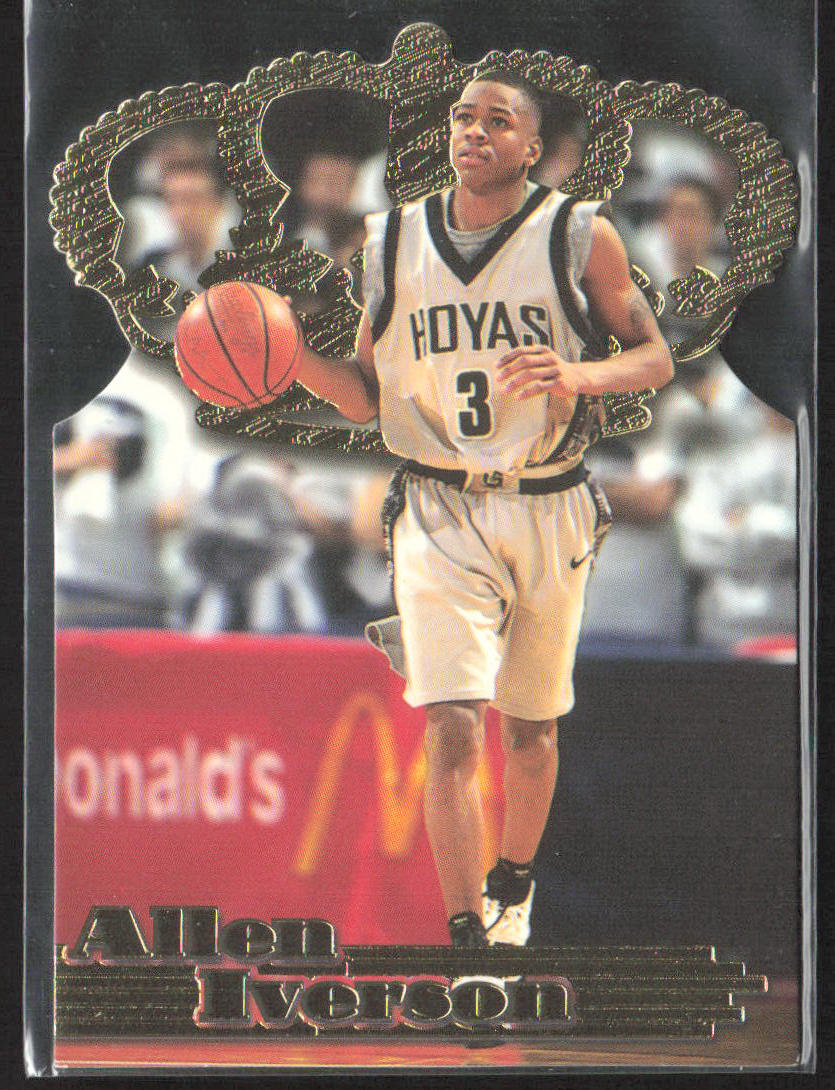 1996 Pacific Power #PC-4 Allen Iverson Platinum Crown Die Cuts