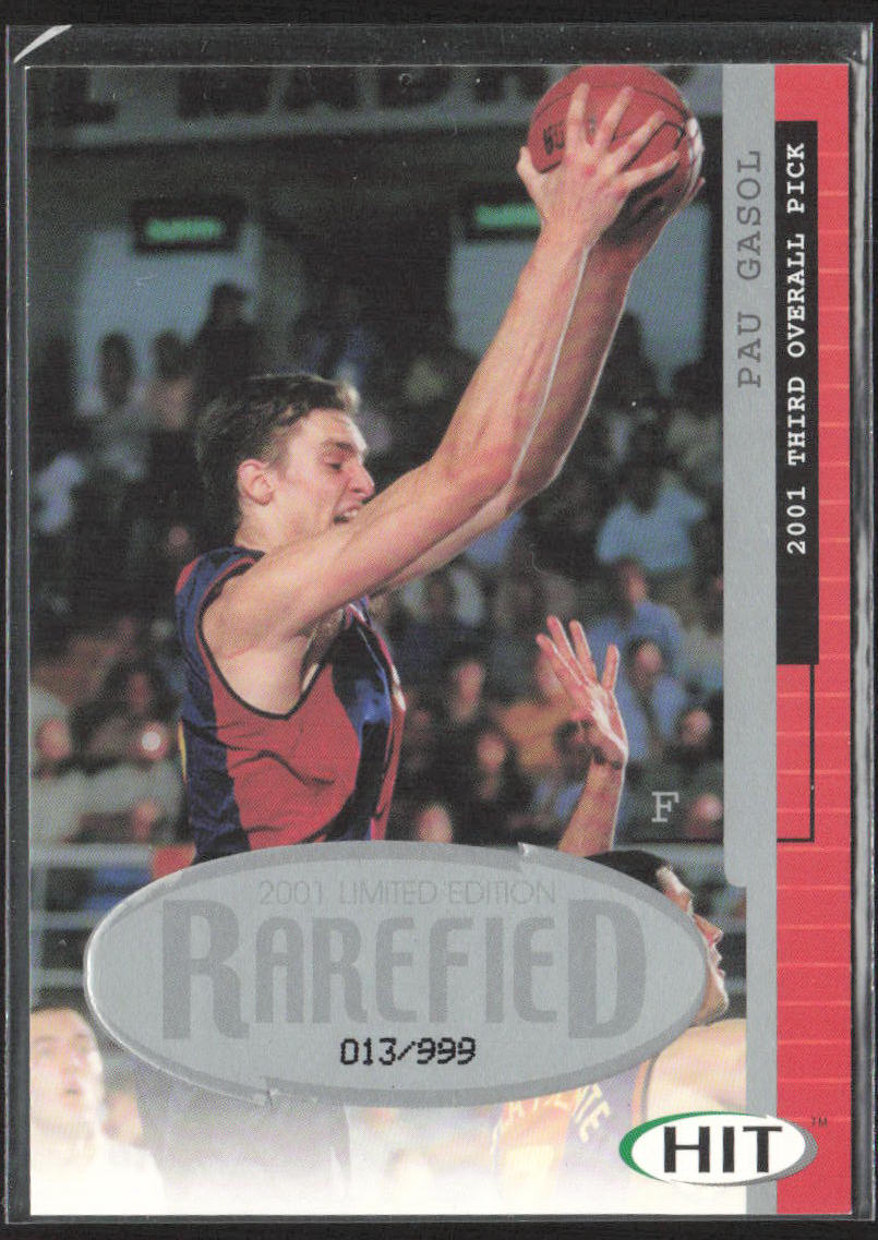 2001 SAGE HIT #R31 Pau Gasol Rarefied Silver #/999