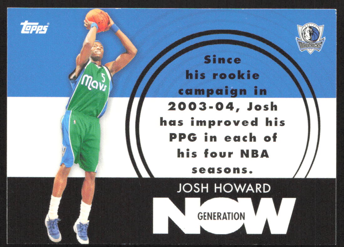 2007-08 Topps #GN5 Josh Howard Generation Now