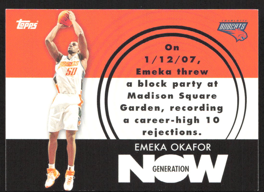 2007-08 Topps #GN7 Emeka Okafor Generation Now