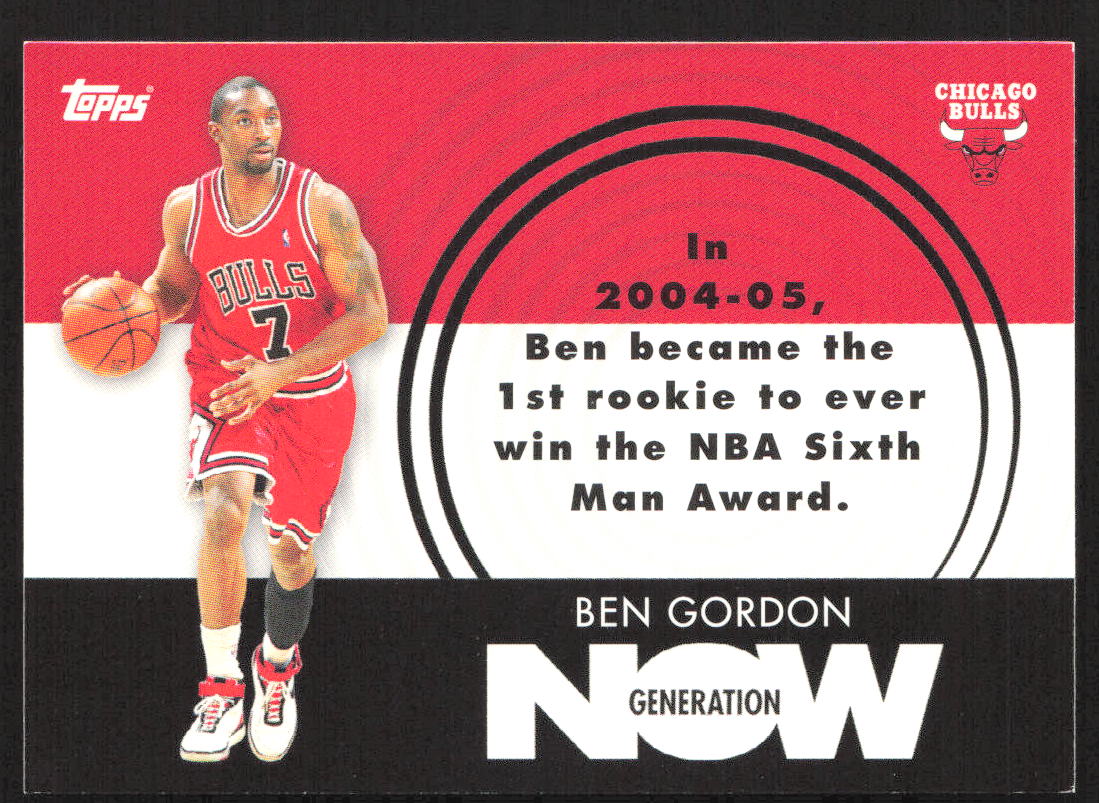 2007-08 Topps #GN8 Ben Gordon Generation Now