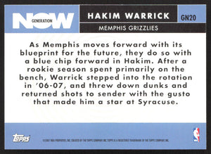 2007-08 Topps #GN20 Hakim Warrick Generation Now