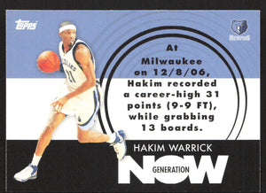 2007-08 Topps #GN20 Hakim Warrick Generation Now