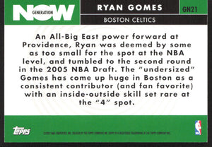 2007-08 Topps #GN21 Ryan Gomes Generation Now