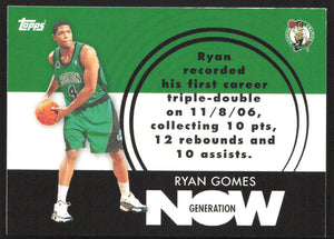 2007-08 Topps #GN21 Ryan Gomes Generation Now