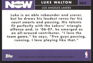 2007-08 Topps #GN24 Luke Walton Generation Now