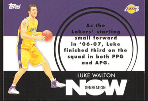 2007-08 Topps #GN24 Luke Walton Generation Now