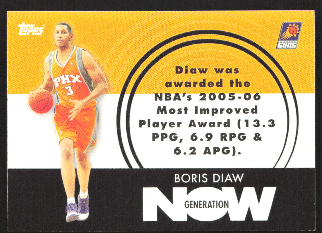 2007-08 Topps #GN25 Boris Diaw Generation Now