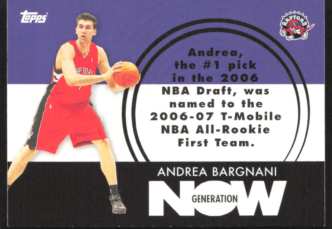 2007-08 Topps #GN27 Andrea Bargnani Generation Now