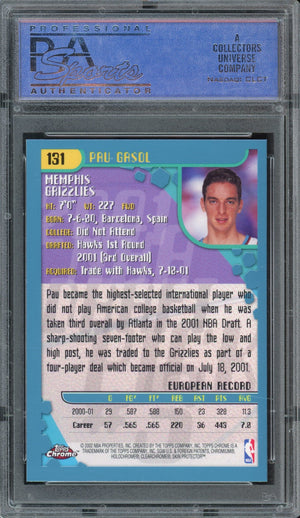 2001 Topps Chrome #131 Pau Gasol 9