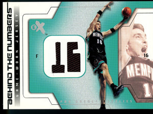 2003-04 E-X #PG-BTNGU Pau Gasol Behind the Numbers Game-Used