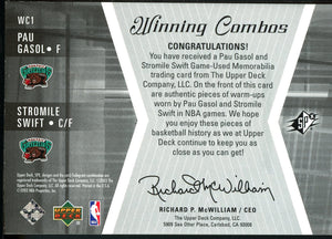 2003-04 SPx #WC18 Juwan Howard / Nene Hilario Winning Materials Combos