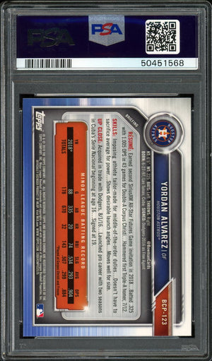 2019 Bowman Prospects Chrome #123 Yordan Alvarez Prospects Chrome PSA 9