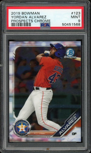 2019 Bowman Prospects Chrome #123 Yordan Alvarez Prospects Chrome PSA 9