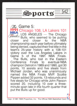 1991-92 Hoops Tribune #542 Michael Jordan