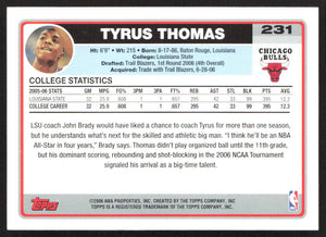 2006-07 Topps #231a Tyrus Thomas LSU