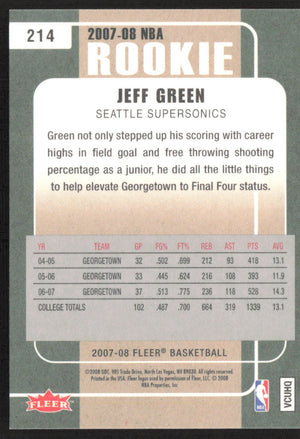 2007-08 Fleer #214 Jeff Green