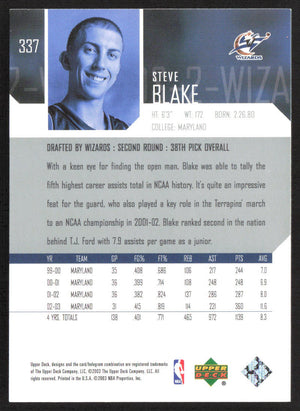 2003-04 Upper Deck #337 Steve Blake