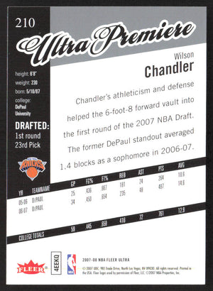 2007-08 Ultra #210 Wilson Chandler