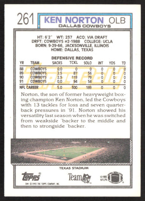 1992 Topps #261 Ken Norton